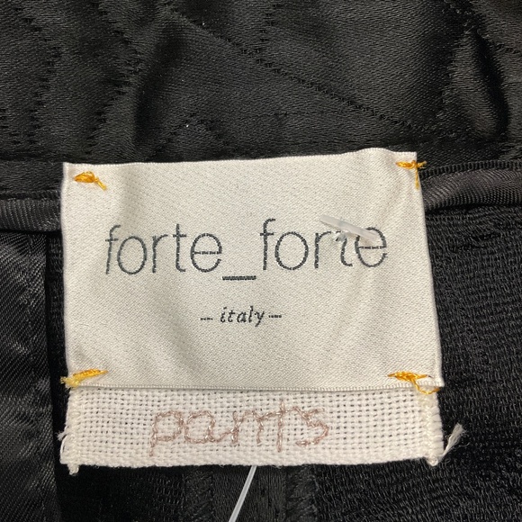 FORTE_FORTE BLACK NERO 2024 MATELASSE PANTS - Picture 4 of 6